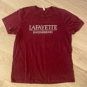 Men’s Large Lafayette Engineering Maroon T-Shirt